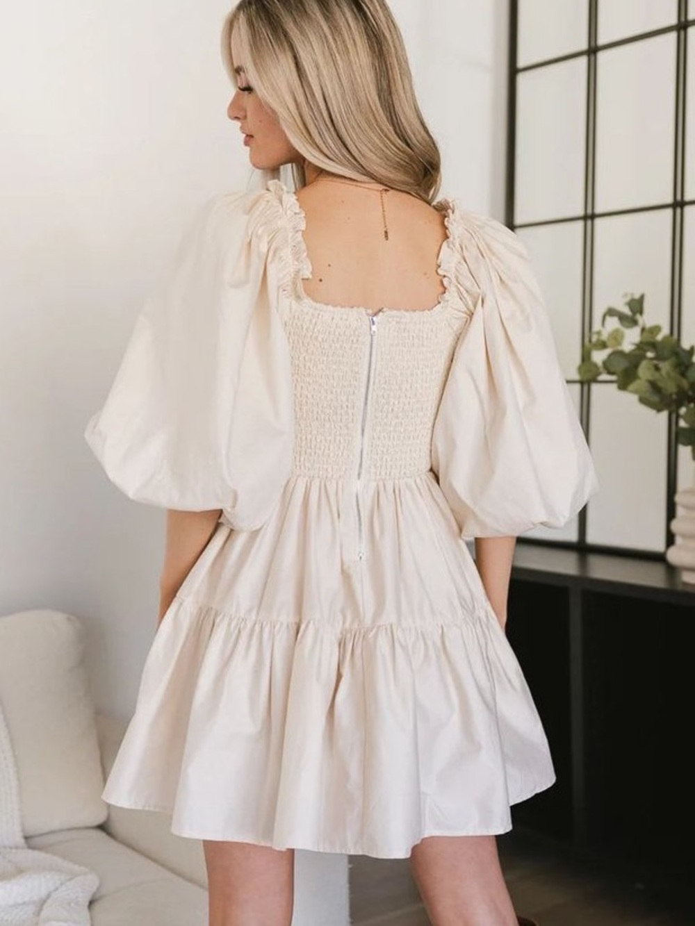 Sofie the Label Puff Sleeve Mini Dress - Picture 2 of 5